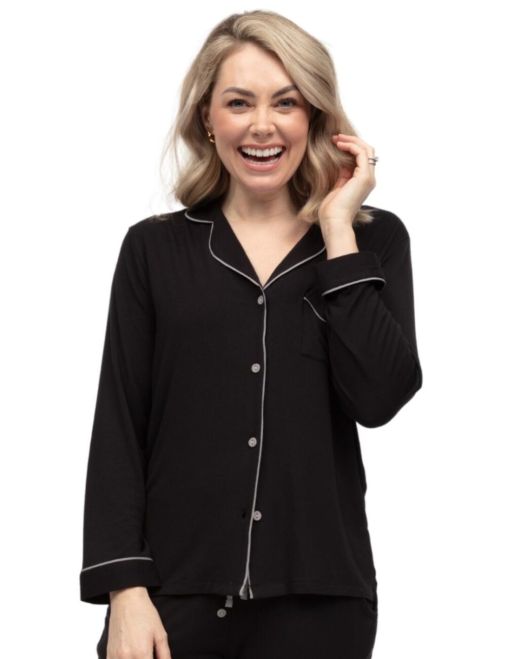 Cyberjammies Parker Revere Jersey Pyjama Top - Black - XL - 16