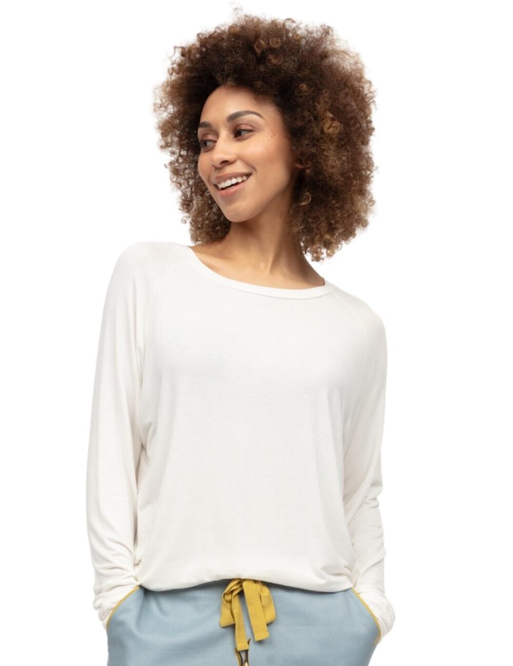 Cyberjammies Piper Slouch Jersey Pyjama Top - White - XL - 16