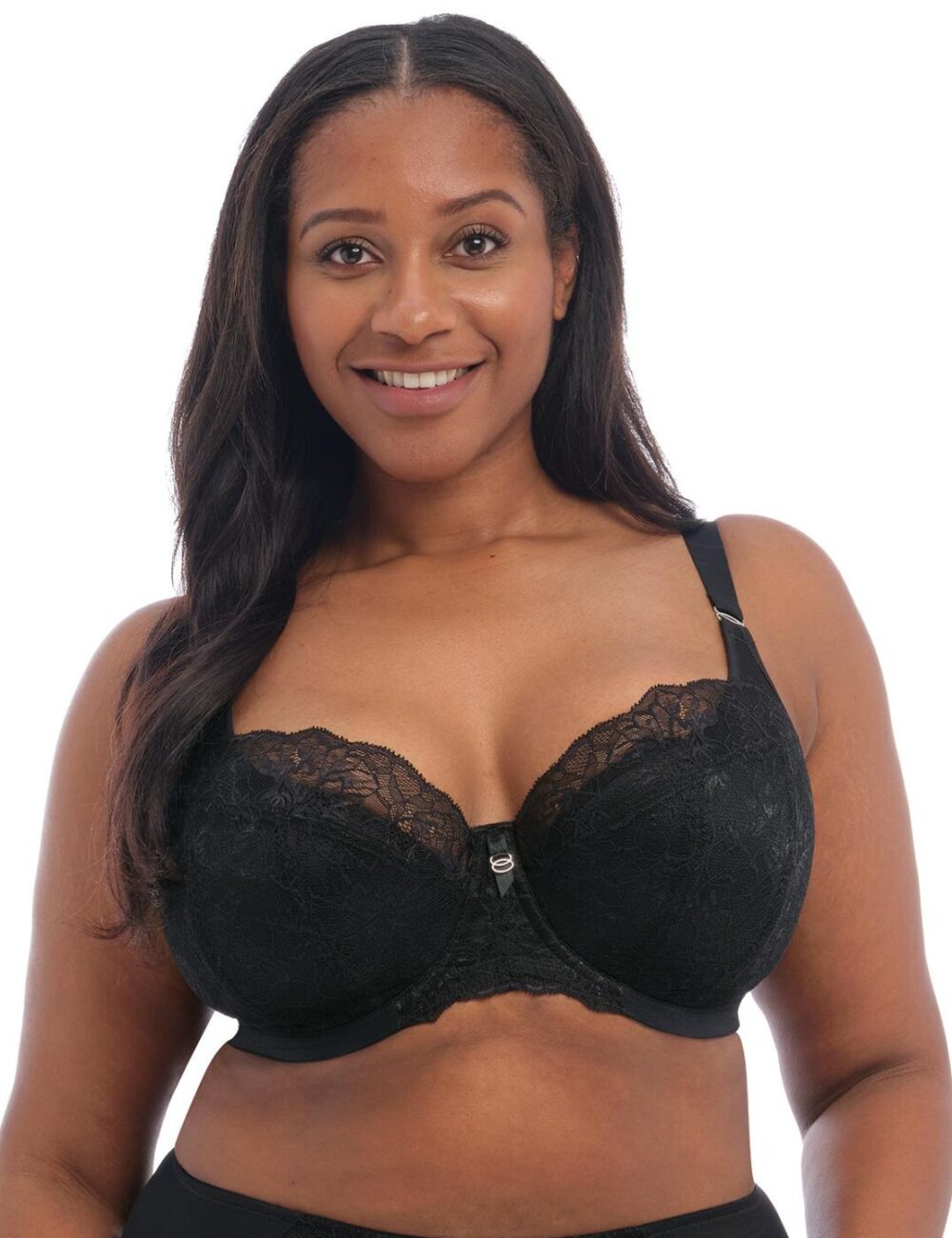 Elomi Brianna Padded Half Cup Bra - Black - 32HH
