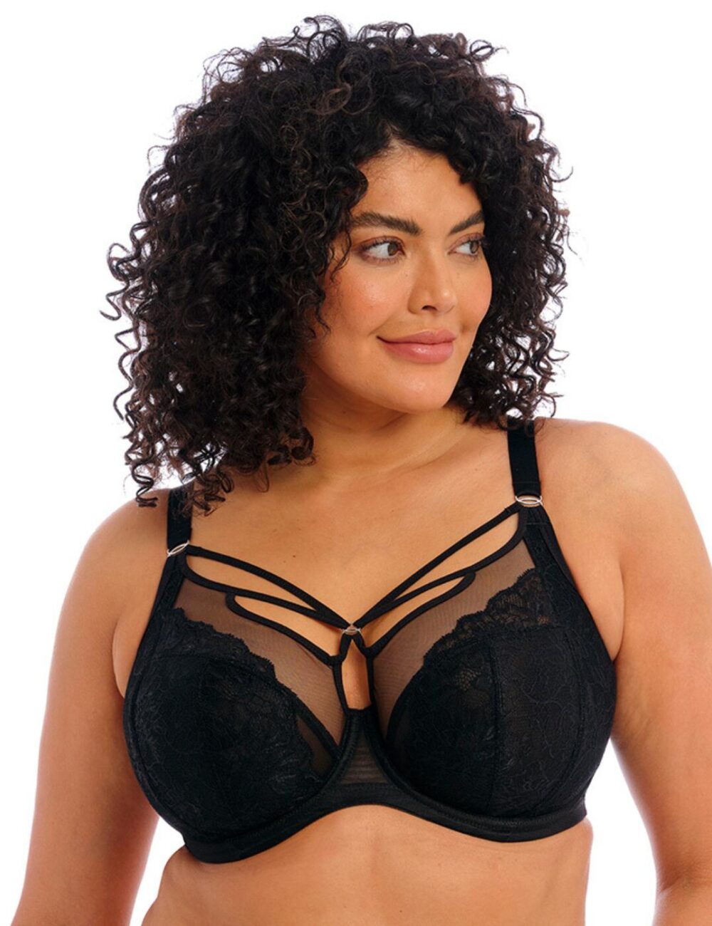 Elomi Brianna Underwired Plunge Bra - Black - 32JJ