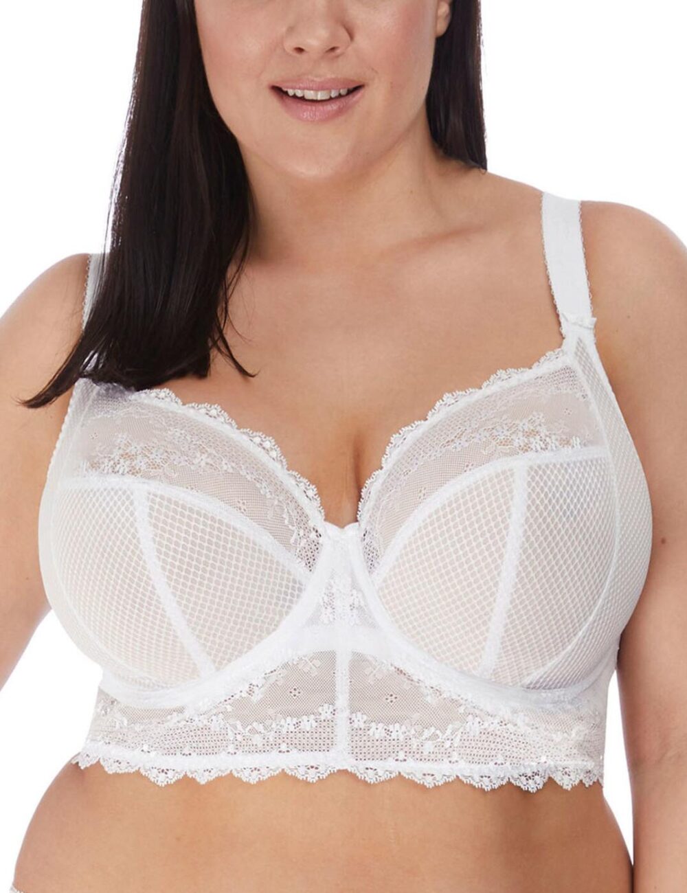 Elomi Charley Underwired Longline Bralette - White - 36E