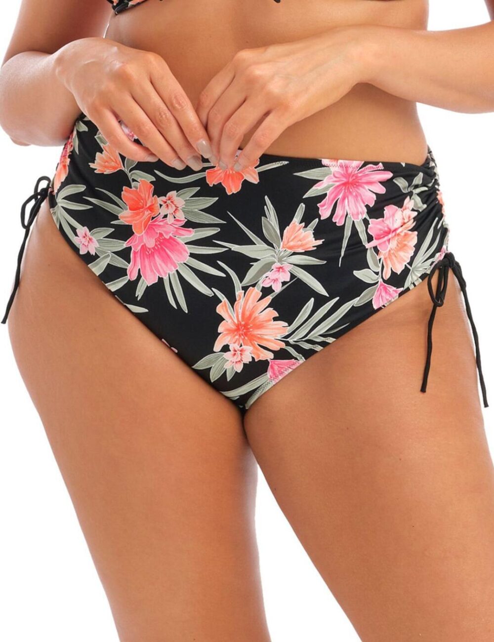 Elomi Dark Tropics Adjustable Bikini Brief - Black - 6XL - 26