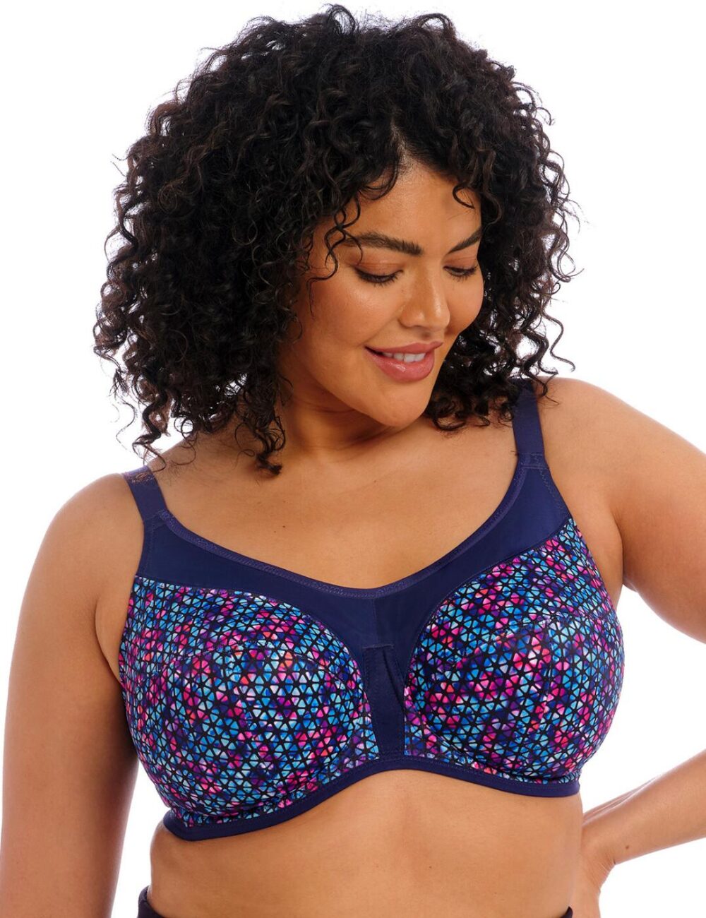 Elomi Energise Underwired Sports Bra - Navy Geo - 34K