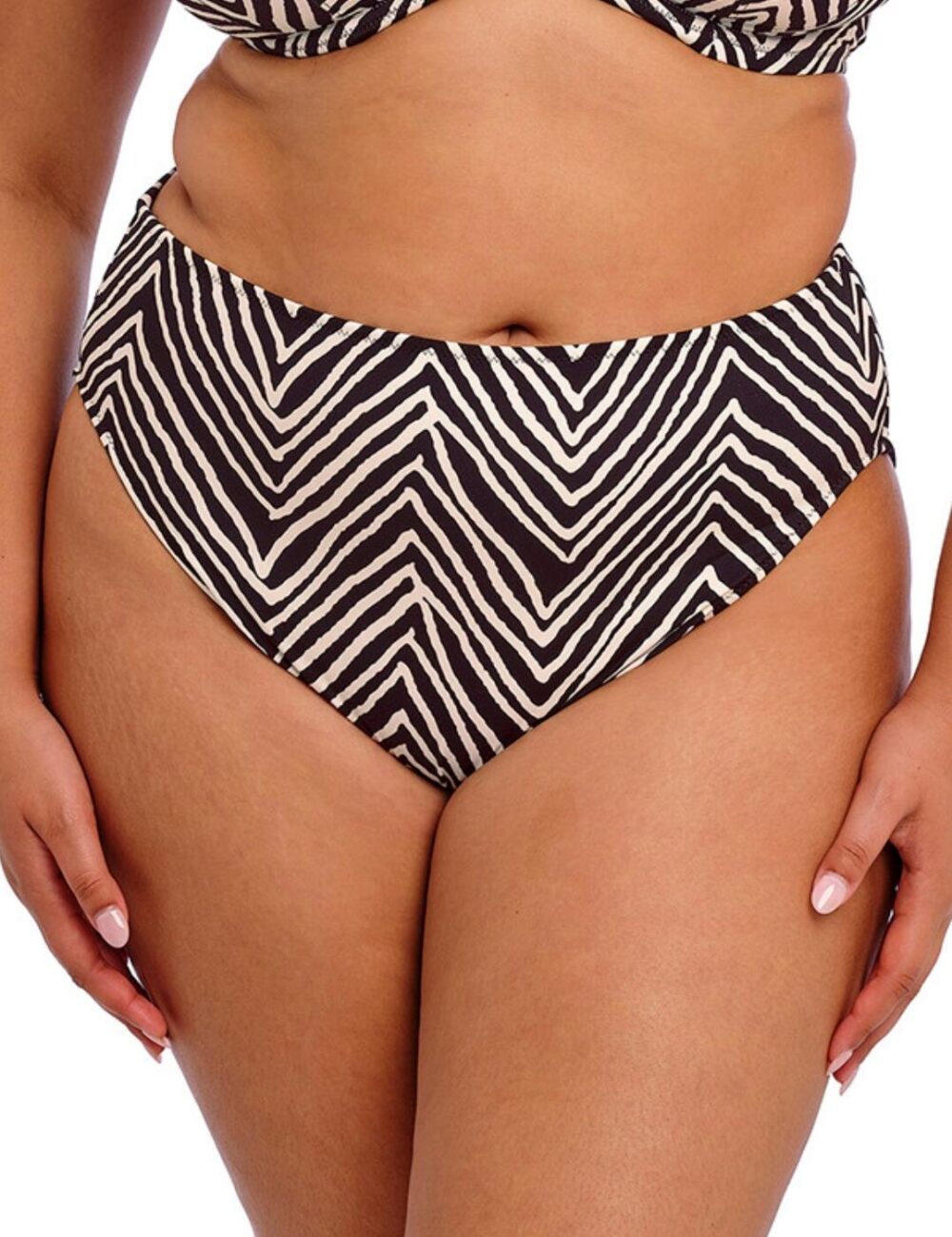 Elomi Fiji Falls Mid Rise Bikini Brief - Black - L - 14