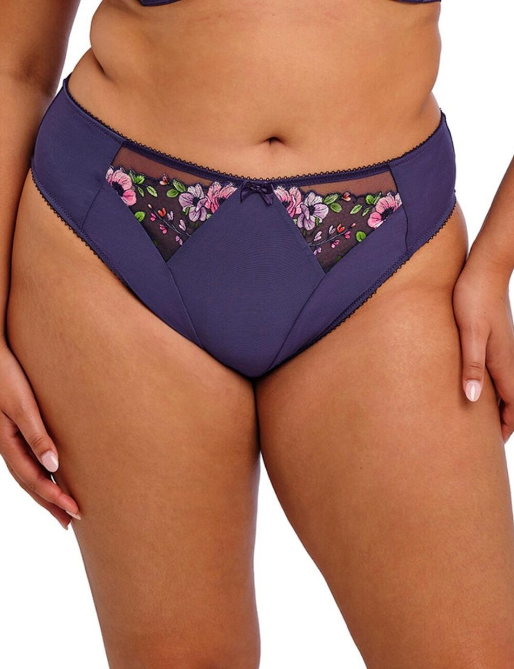 Elomi Himari High Leg Brief - Midnight - 2XL - 18