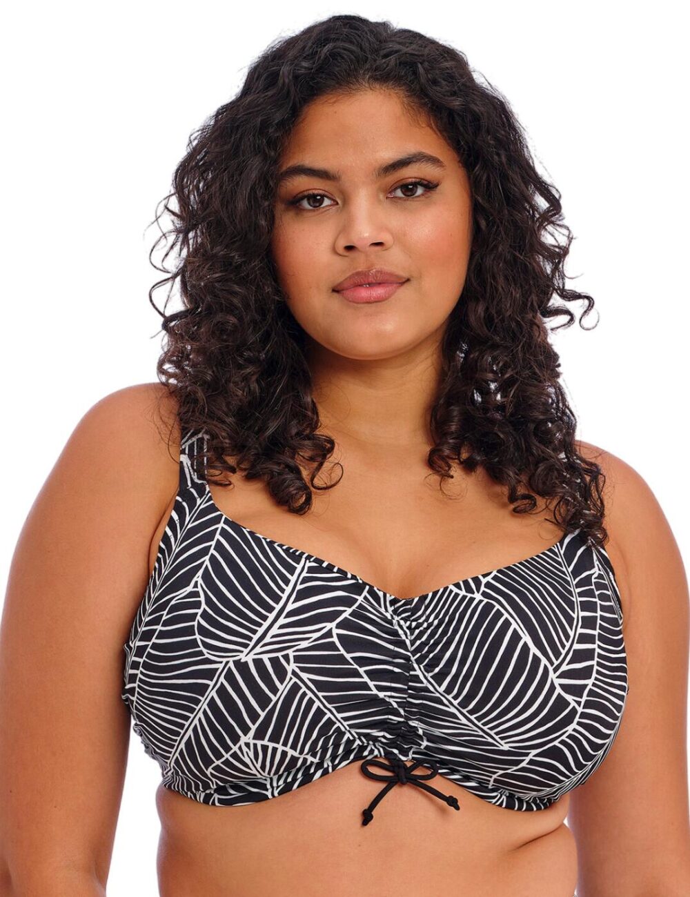 Elomi Kata Beach Underwired Bikini Top - Black - 40GG
