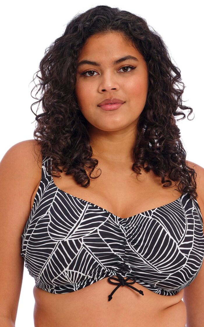 Elomi Kata Beach Underwired Bikini Top - Black - 40GG