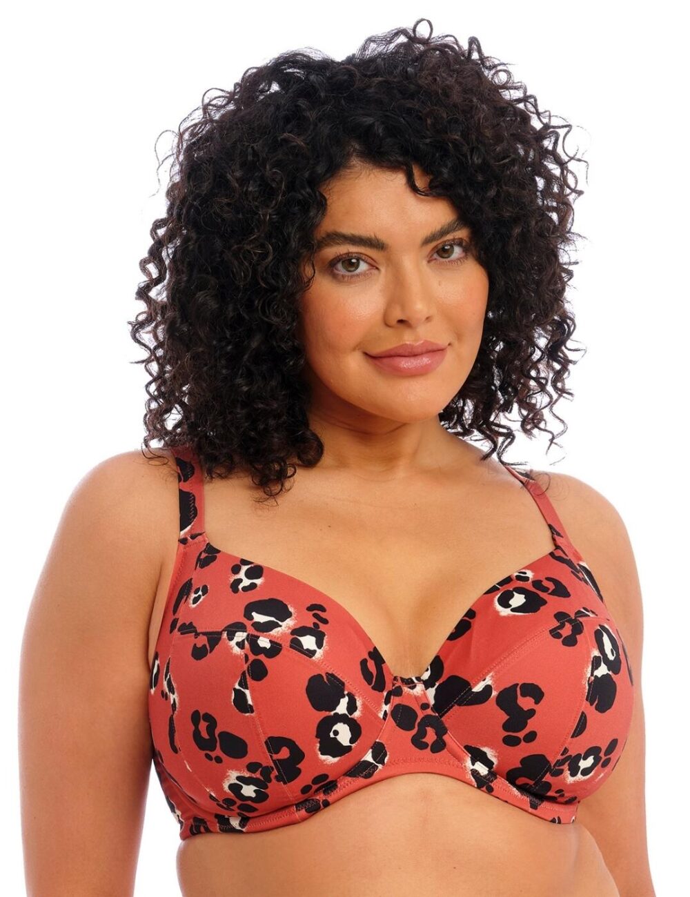 Elomi Kotiya Plunge Bikini Top - Terracotta - 34G