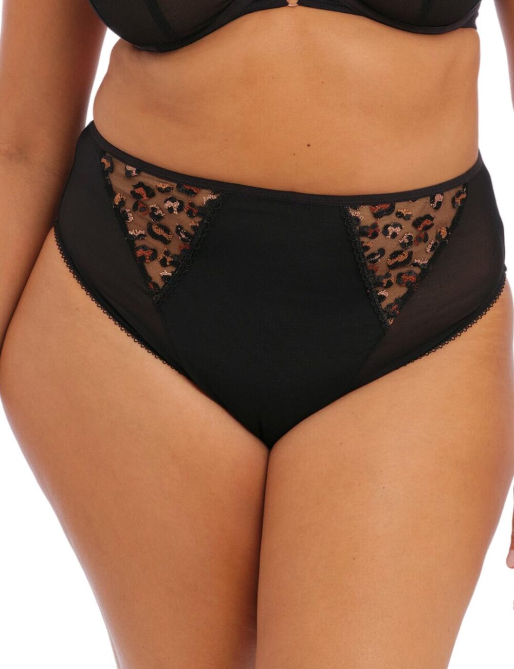 Elomi Namrah High Leg Brief - Black - 2XL - 18