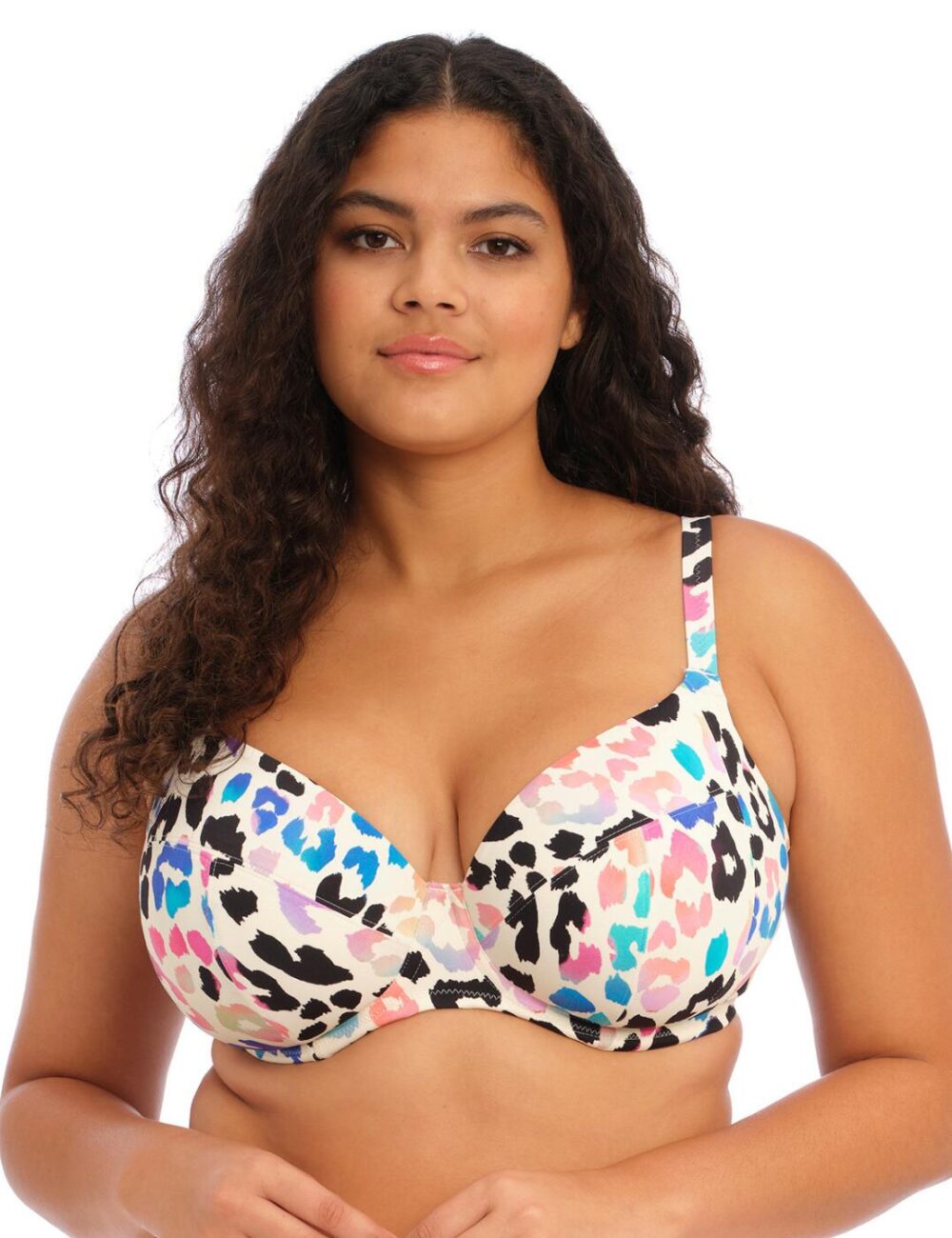 Elomi Party Bay Plunge Bikini Top - Multi - 34G