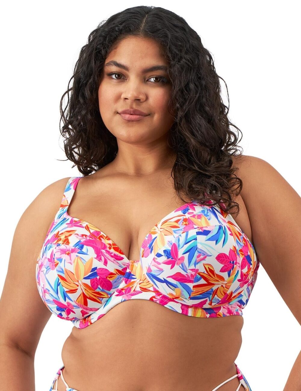 Elomi Savaneta Plunge Bikini Top - White - 34G