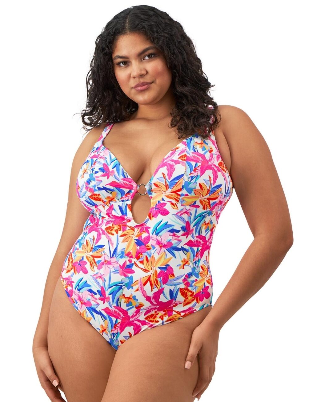 Elomi Savaneta Swimsuit - White - 36F