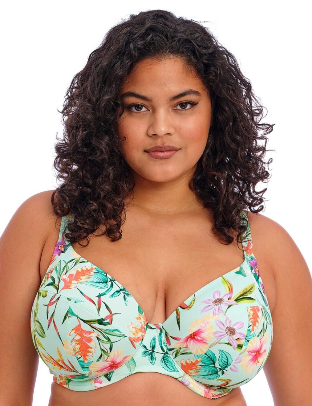 Elomi Sunshine Cove Plunge Bikini Top - Aqua - 36JJ
