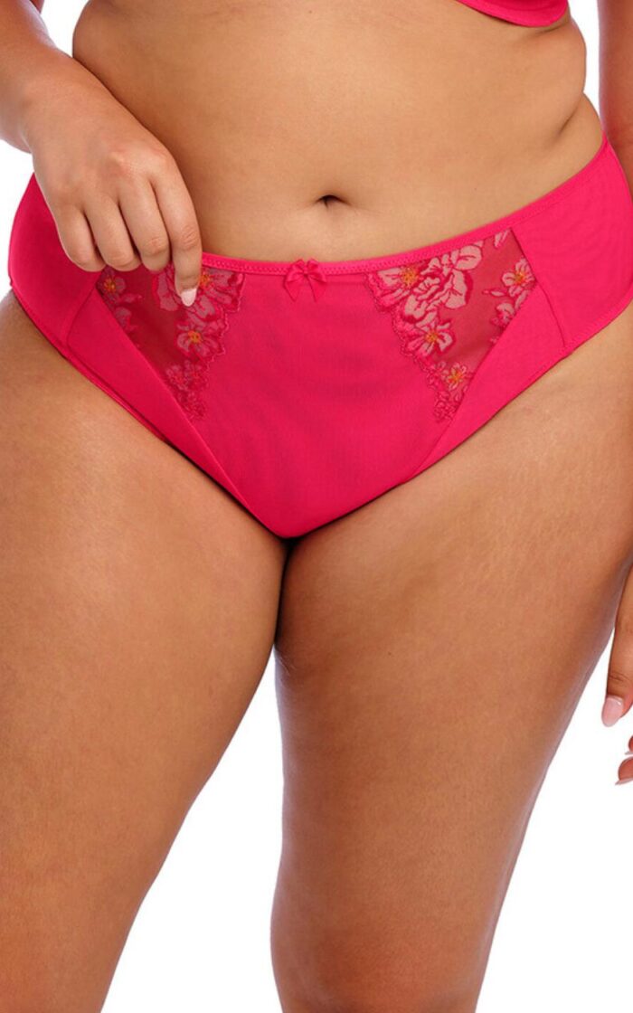 Elomi Teagan High Leg Brief - Azalea - M - 12