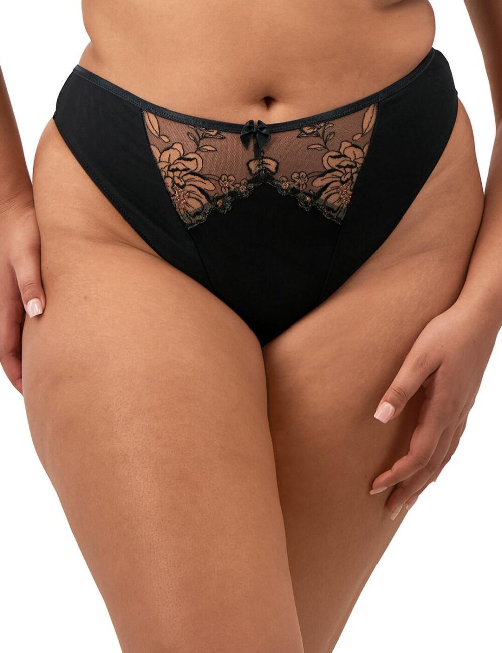Elomi Teagan Thong - Black/Almond - 3XL - 20
