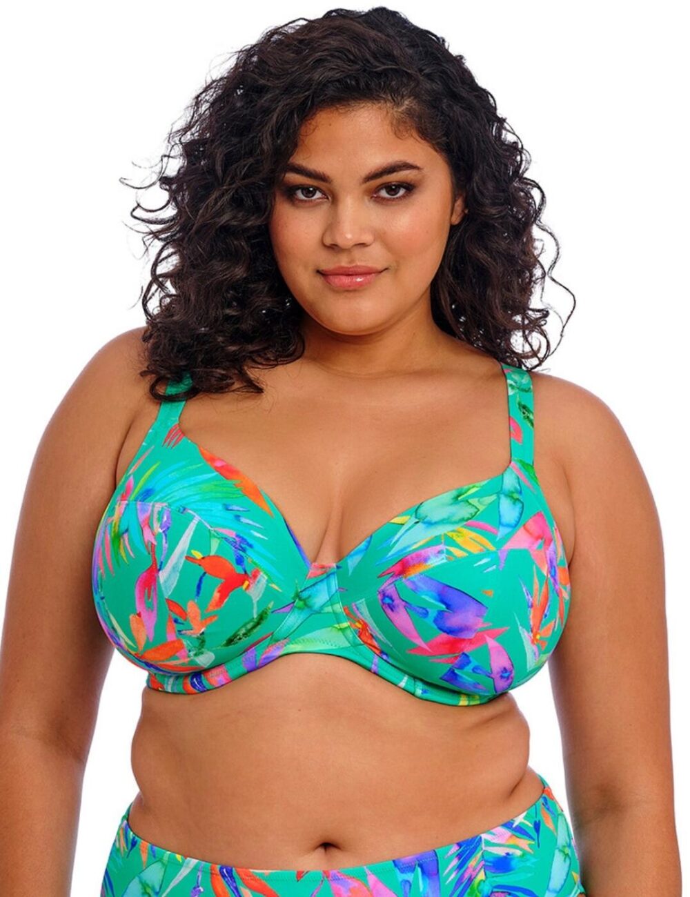 Elomi Toyama Tides Plunge Bikini Top - Jade - 34G