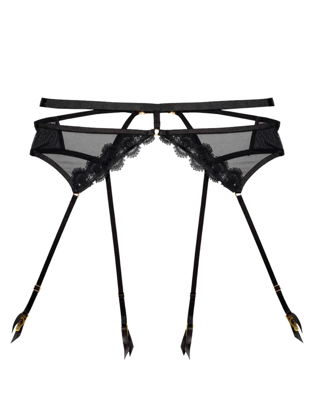 Esther Lace Applique Garter Belt
