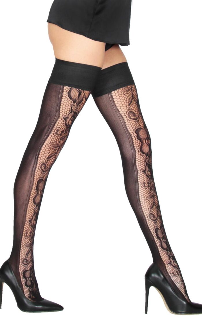 FLORA Demi-Rose Thigh Highs
