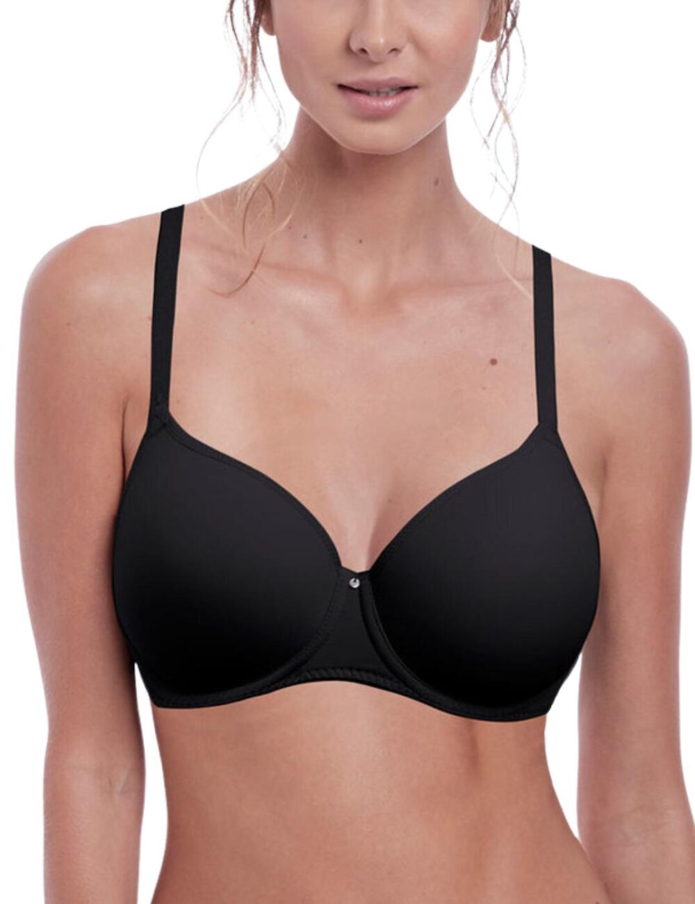 Fantasie Aura Moulded T Shirt Bra - Black - 30DD