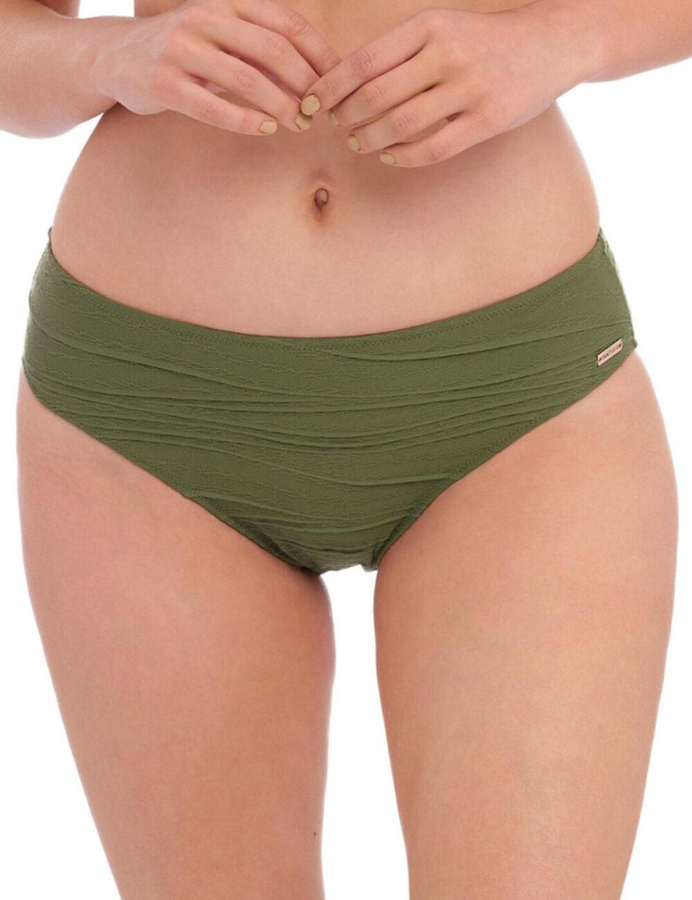 Fantasie Beach Waves Mid Rise Bikini Brief - Olive - XS - 8