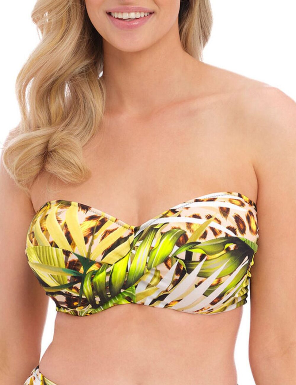 Fantasie Kabini Oasis Twist Front Bandeau Bikini Top - Multi - 30F
