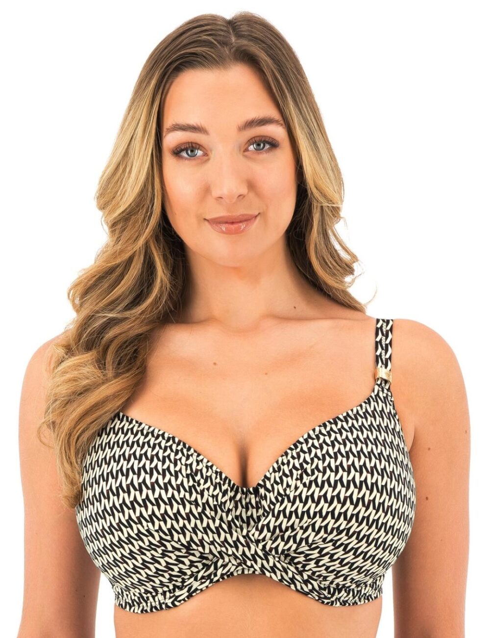 Fantasie Koh Lipe Full Cup Bikini Top - Black and Cream - 32D