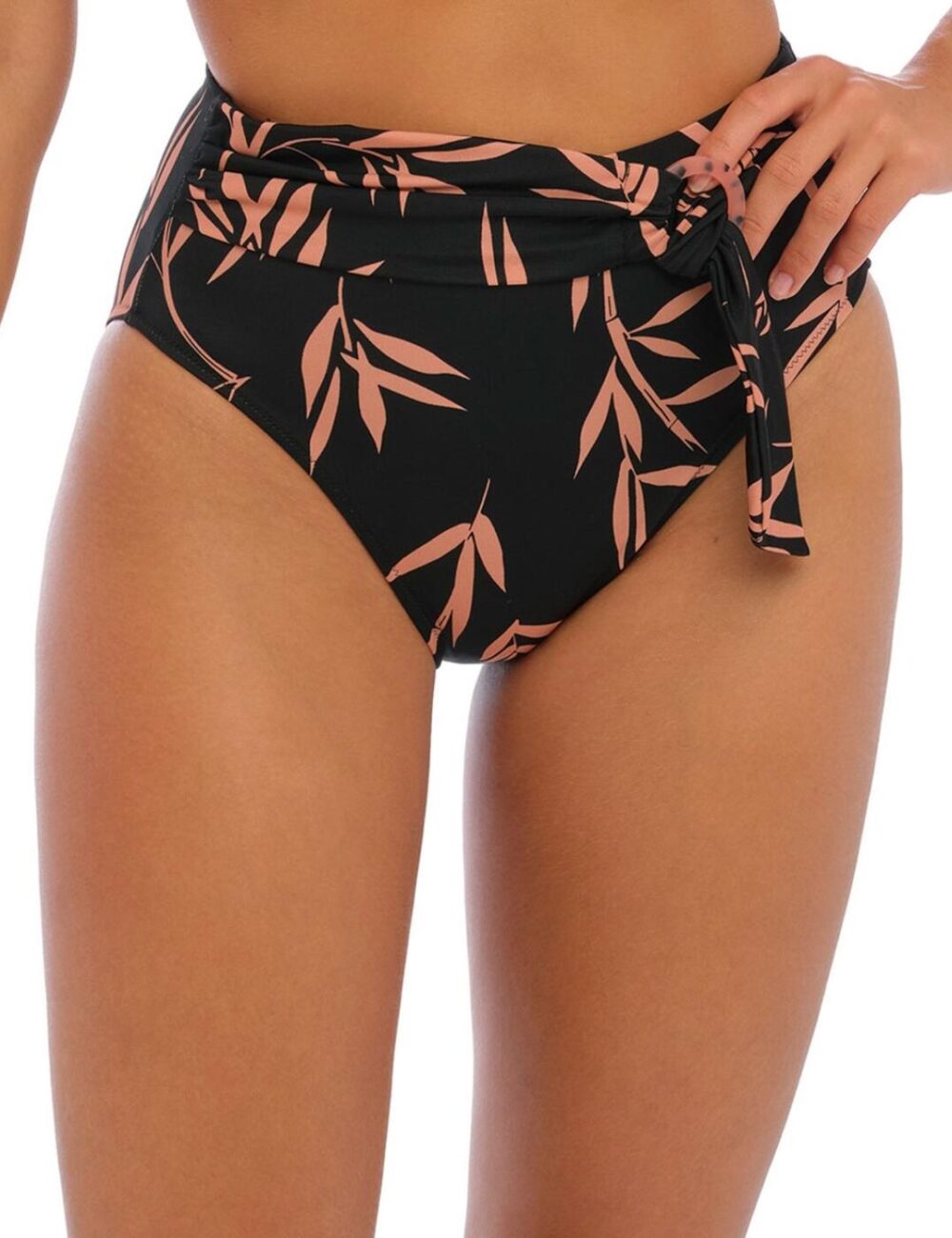 Fantasie Luna Bay High Waist Bikini Brief - Lacquered Black - S - 10