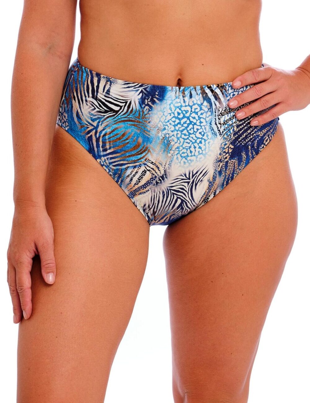 Fantasie Seraya Sands High Waist Bikini Brief - Denim - M - 12