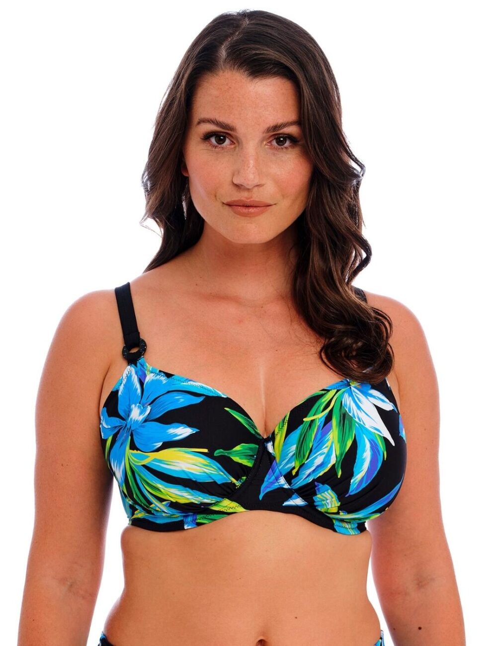 Fantasie Talm Beach Gathered Full Cup Bikini Top - Black - 32H