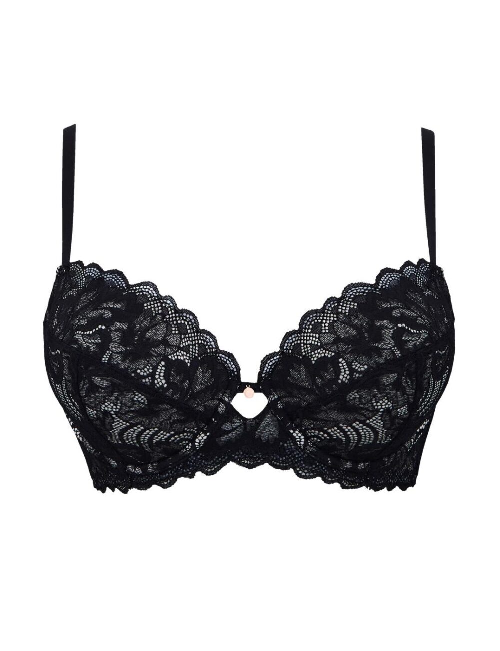 Figleaves Isla Sweetheart T Shirt Bra - VB48KM Black - 32G