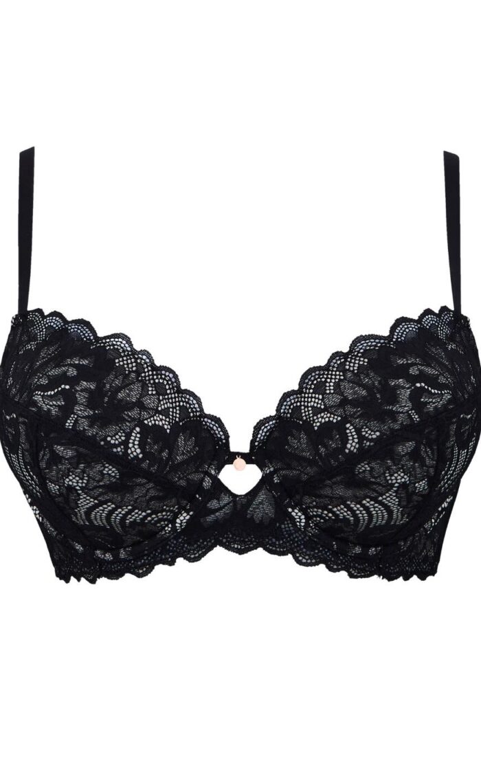 Figleaves Isla Sweetheart T Shirt Bra - VB48KM Black - 32G