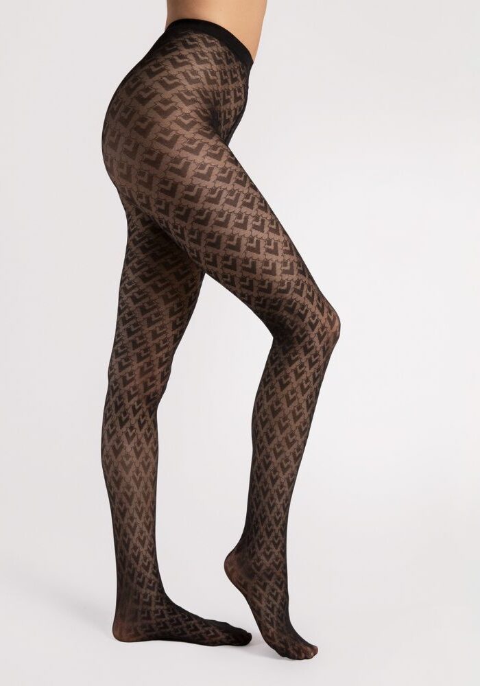 Fiore Bisette Diamond Pattern Tights