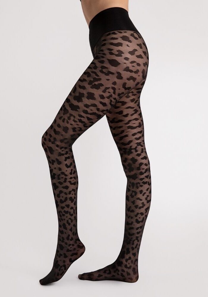 Fiore Echo Animal Print Tights