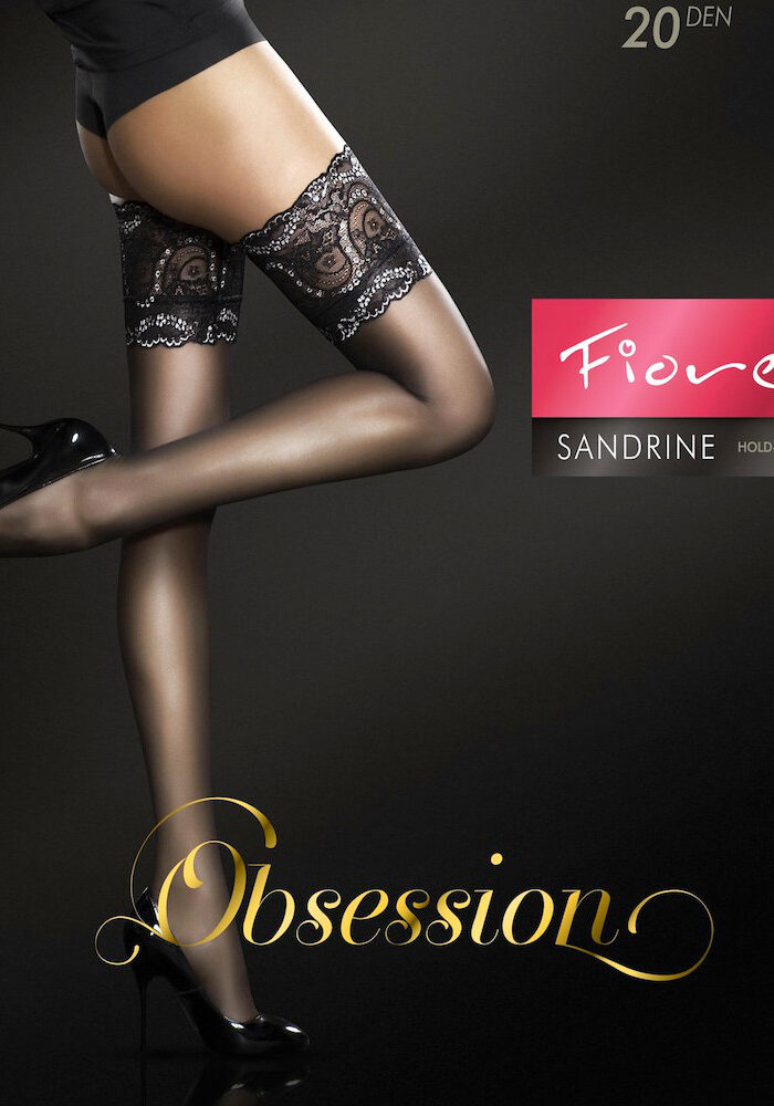 Fiore Sandrine Deep Lace Top Hold Ups