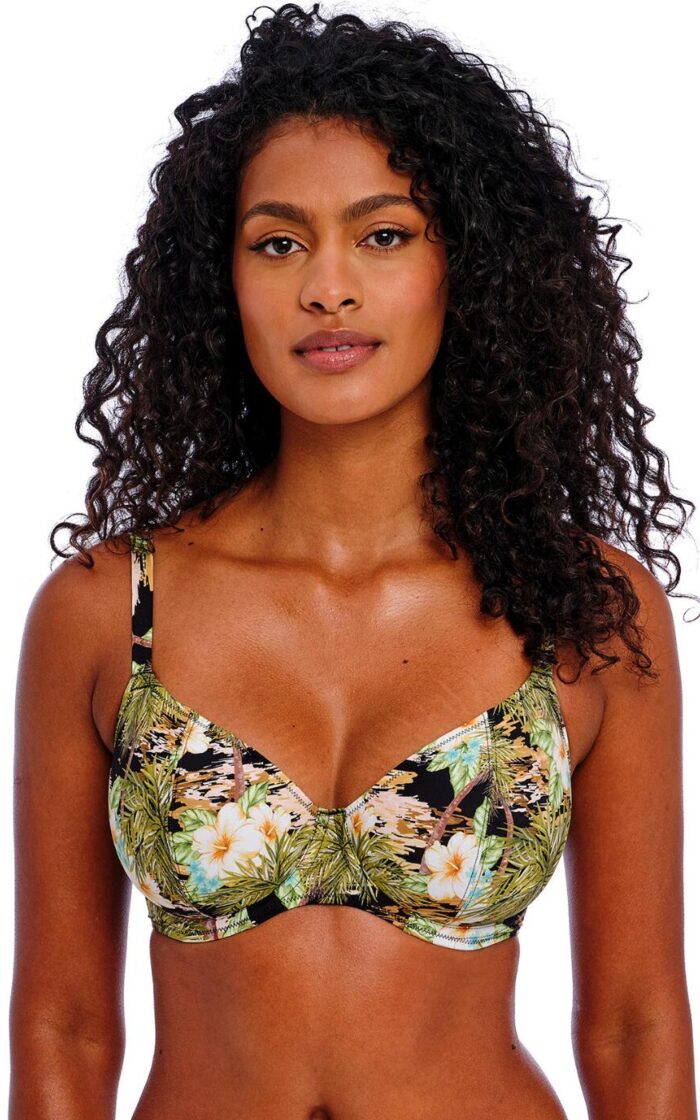Freya Bahama Shores Plunge Bikini Top - Black - 32D