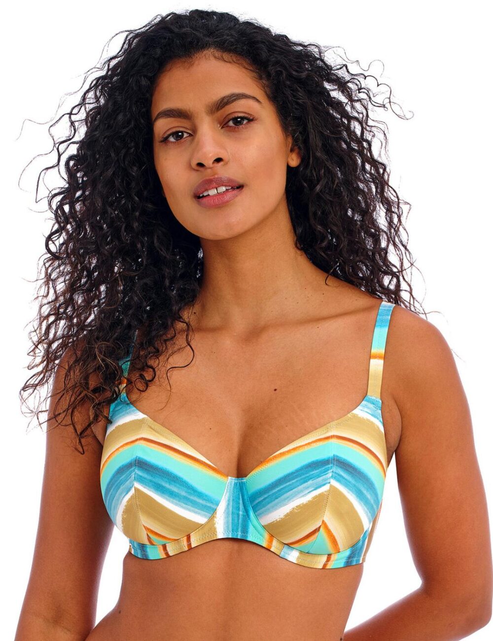 Freya Castaway Island Plunge Bikini Top - Multi - 30DD