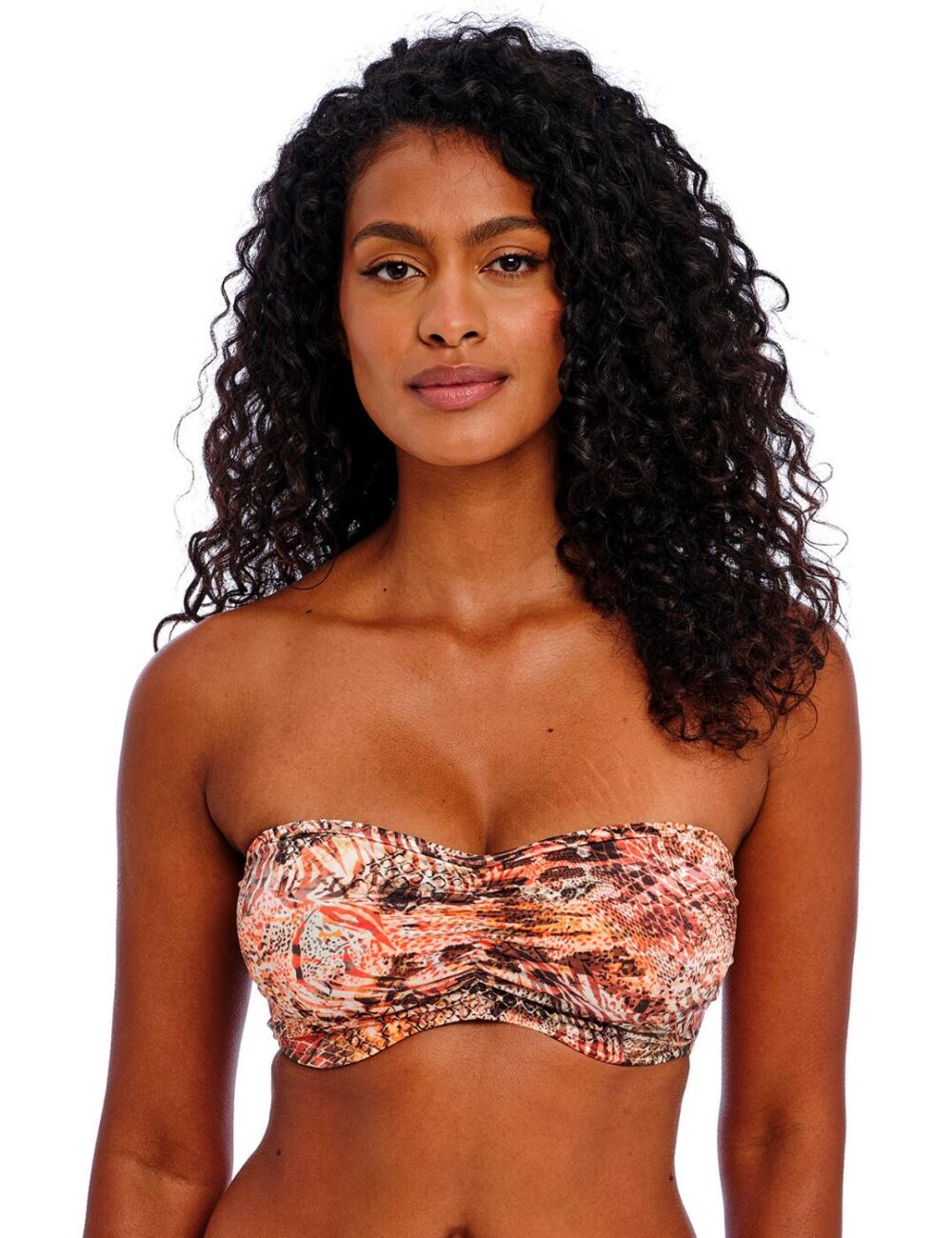 Freya Desert Cat Bandeau Bikini Top - Sunset - 30DD
