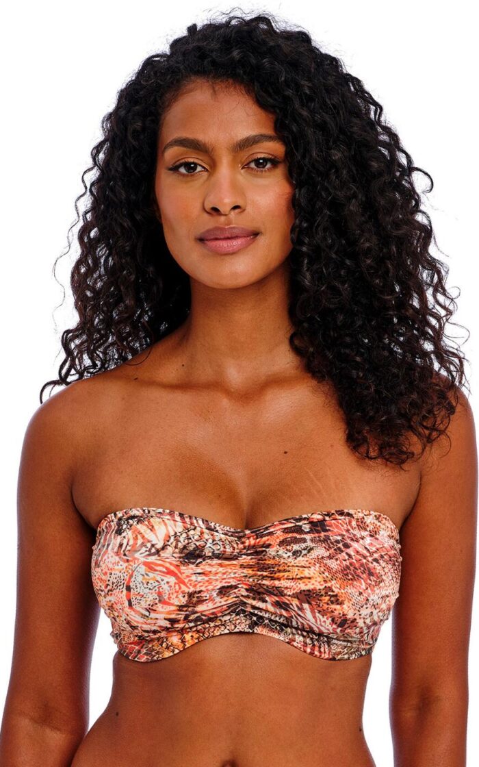 Freya Desert Cat Bandeau Bikini Top - Sunset - 30DD