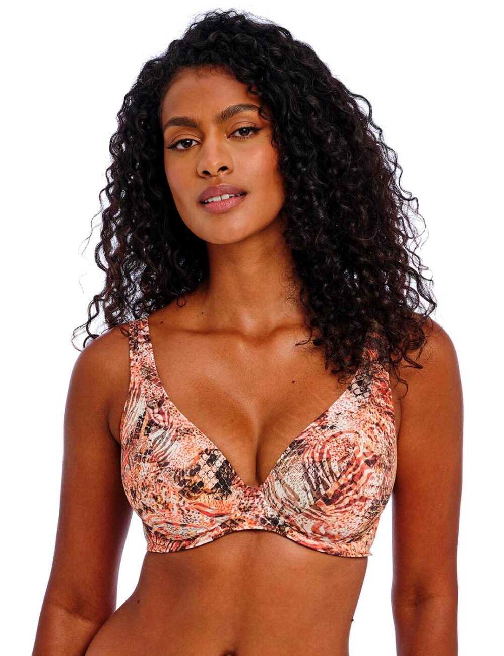 Freya Desert Cat High Apex Bikini Top - Sunset - 30DD