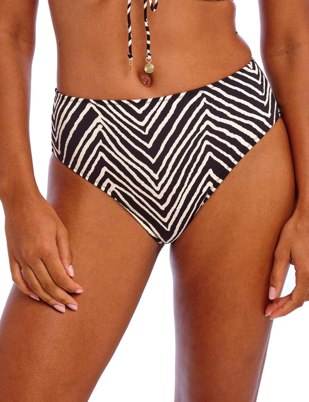 Freya Fiji Falls High Waist Bikini Brief - Black - 2XL - 18