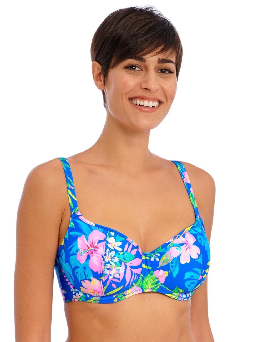 Freya Hot Tropics Sweetheart Bikini Top - Blue - 30GG
