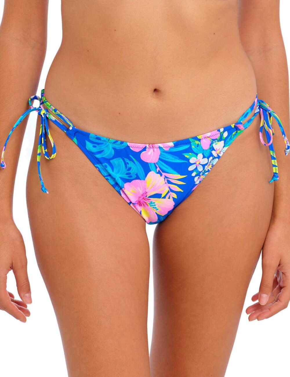 Freya Hot Tropics Tie Side Bikini Brief - Blue - S - 10