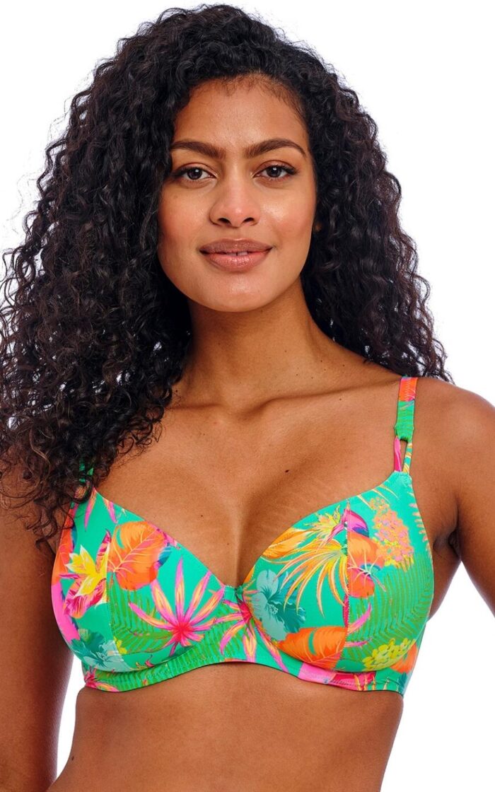 Freya Isla Margarita Plunge Bikini Top - Jade - 28G