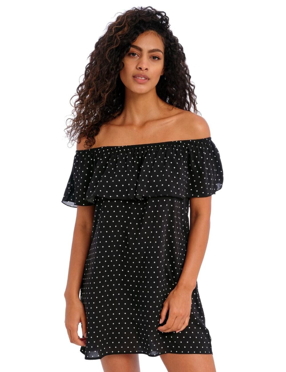 Freya Jewel Cove Beach Cover Up Dress - Black - L - 14