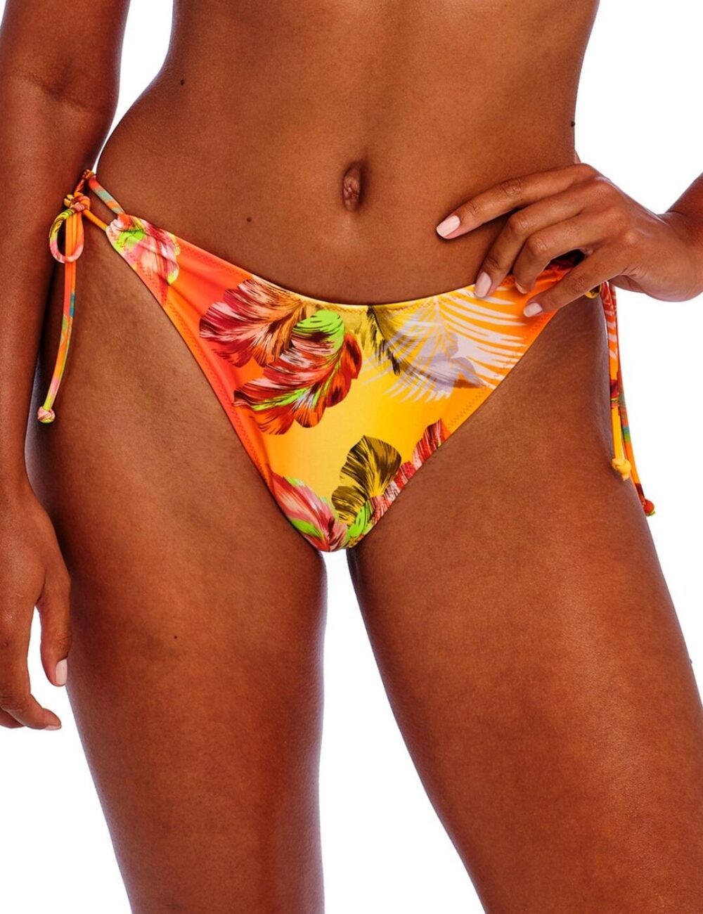Freya Miami Sunset High Leg Bikini Brief - Papaya - L - 14