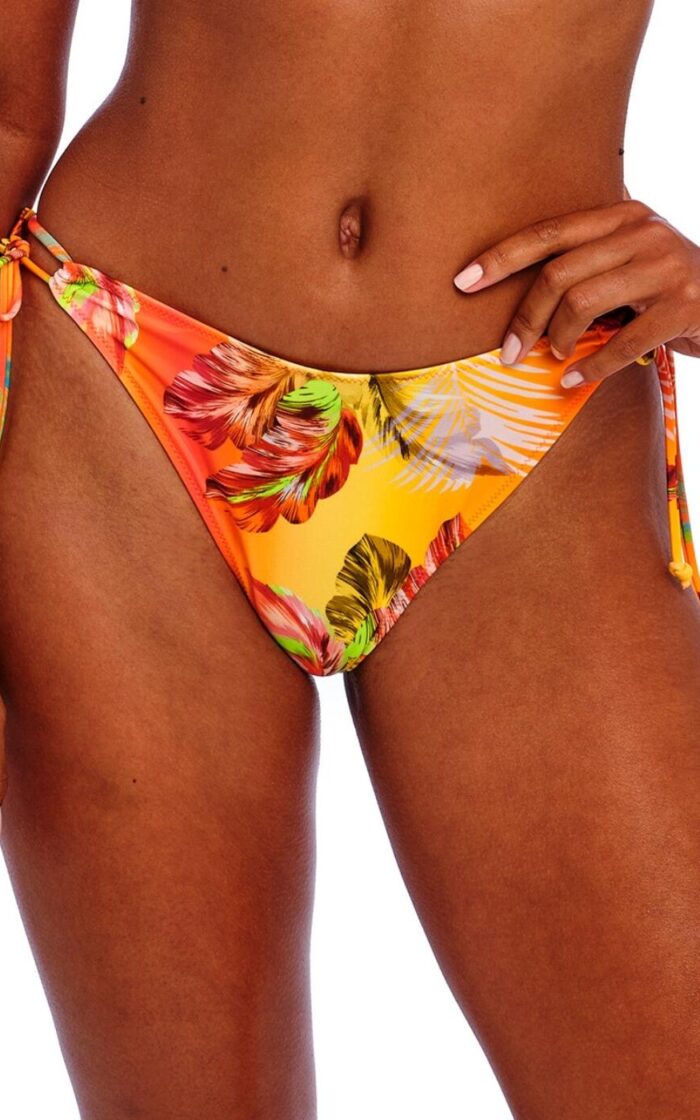 Freya Miami Sunset High Leg Bikini Brief - Papaya - L - 14