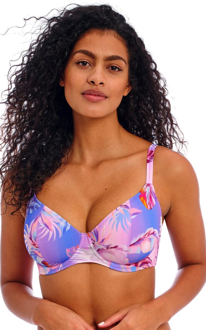 Freya Miami Sunset Plunge Bikini Top - Cassis - 30DD