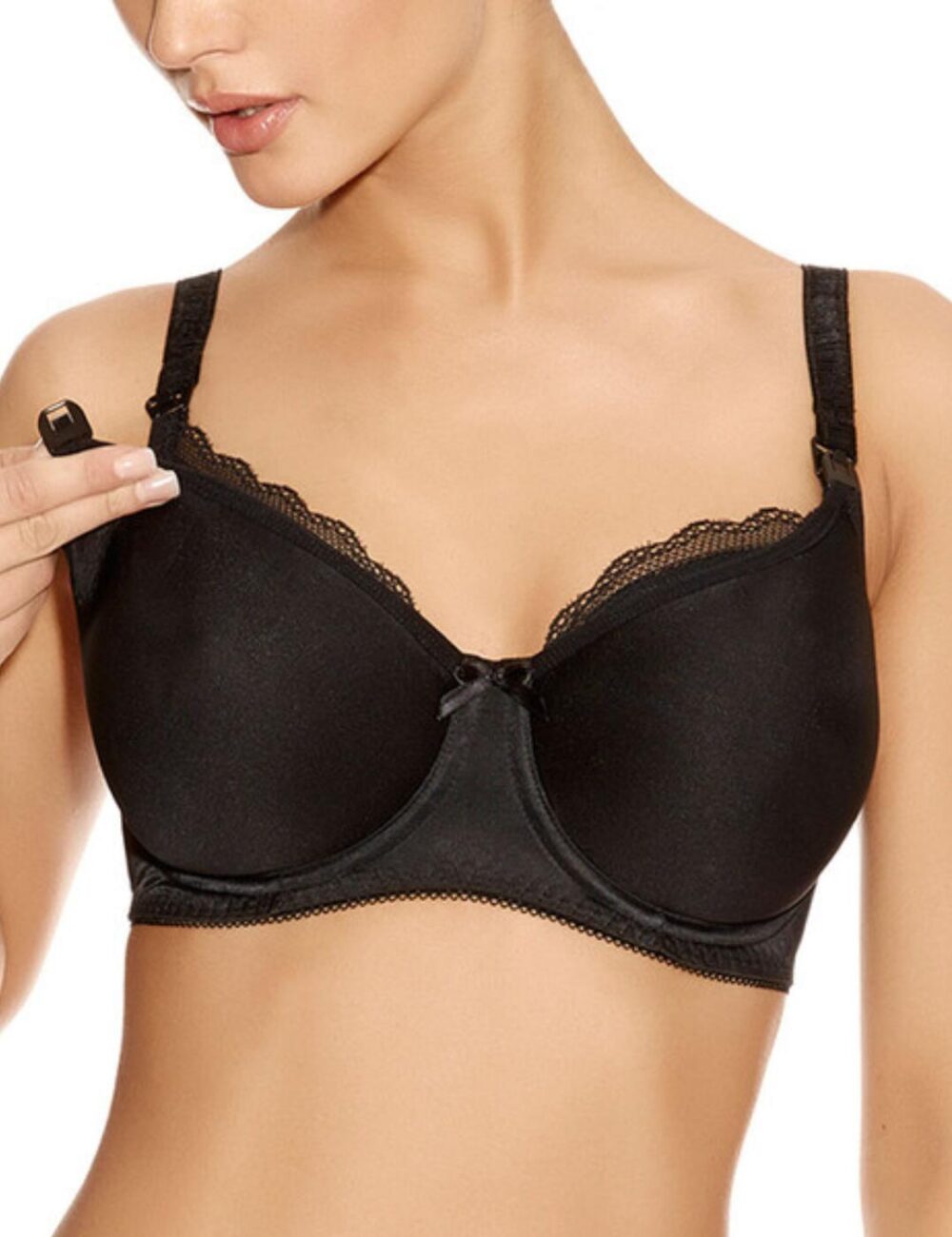 Freya Pure Moulded Nursing Bra - Black - 30D