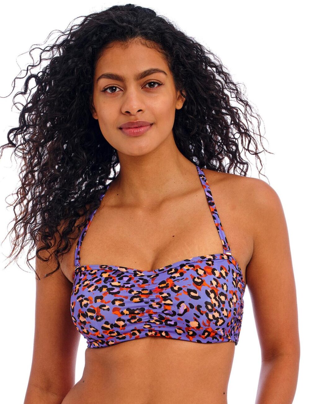 Freya Santiago Nights Bandeau Bikini Top - Leopard - 32D