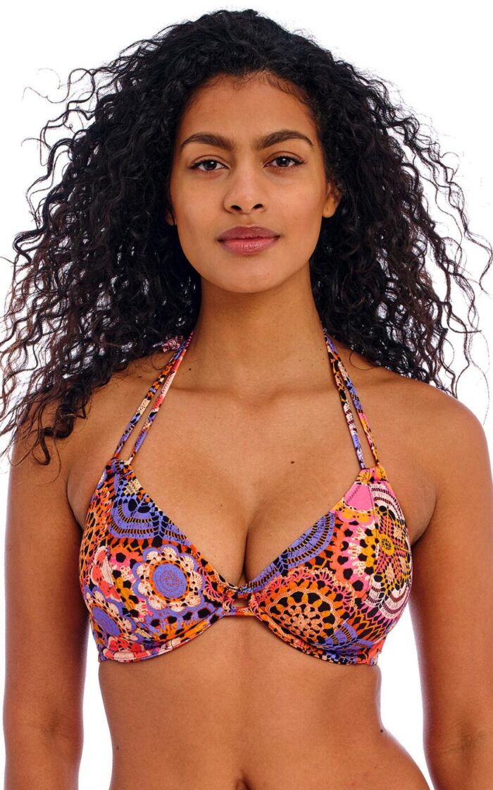 Freya Santiago Nights Halter Bikini Top - Multi - 32DD